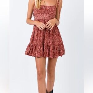 Princess Polly The Bonnie Mini Dress Maroon Size 10